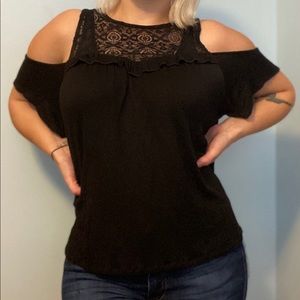 Laced off the shoulder shirt
